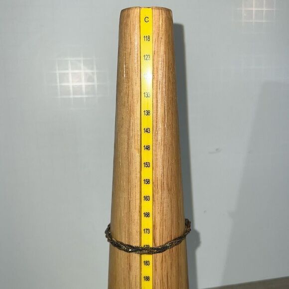 Vintage Braided Chain Bracelet Gold Silver Bronze Flat Chain Swagger Retro Core - Picture 5 of 5